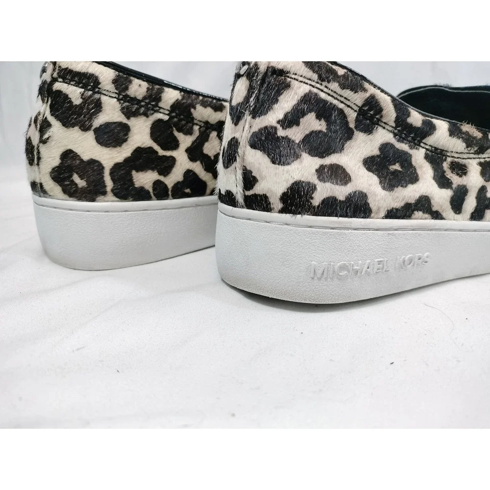 Michael Kors Leopard Print‎ Calf Hair Leather Slip-On Sneakers
